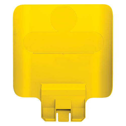 Rubbermaid 2007907 Billboard for Slim Jim? 23 gal Recycling Station Containers - 11 3/4" x 14 1/4", Plastic, Yellow-cityfoodequipment.com