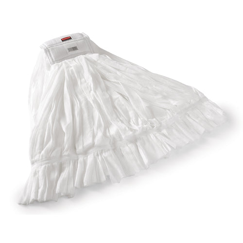 Rubbermaid 2025507 24 oz Disposable Wet Mop Head - 5" Headband, Non-Woven Polyester/Rayon Blend, White-cityfoodequipment.com
