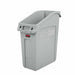 Rubbermaid 2026695 13 gal Rectangular Slim Jim? Trash Can - 22 1/4"L x 11 9/50"W x 26"H, Gray-cityfoodequipment.com