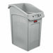 Rubbermaid 2026721 23 gal Rectangular Slim Jim? Trash Can - 22"L x 15 4/5"W x 30"H, Gray-cityfoodequipment.com