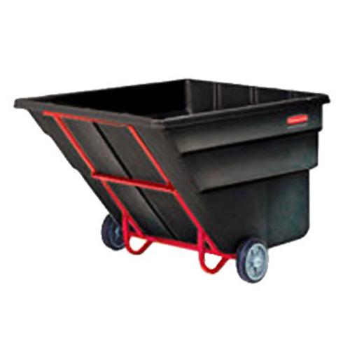 Rubbermaid FG102500 1 1/2 cu yd Trash Cart w/ 1200 lb Capacity, Black-cityfoodequipment.com