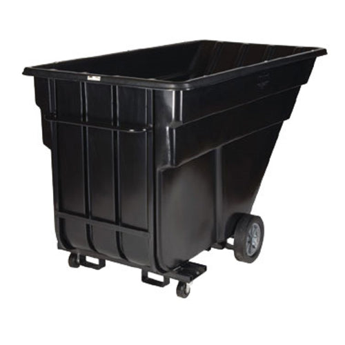Rubbermaid FG102542 BLA 1 1/2 cu yd Trash Cart w/ 1200 lb Capacity, Black-cityfoodequipment.com