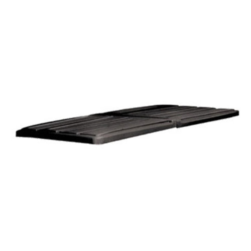 Rubbermaid FG102700 BLA Rectangle Flat Tilt Truck Lid - Plastic, Black-cityfoodequipment.com