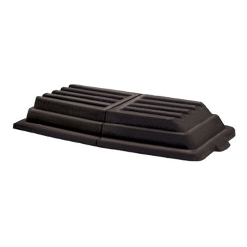 Rubbermaid FG102800BLA Rectangle Dome Tilt Truck Lid - Plastic, Black-cityfoodequipment.com