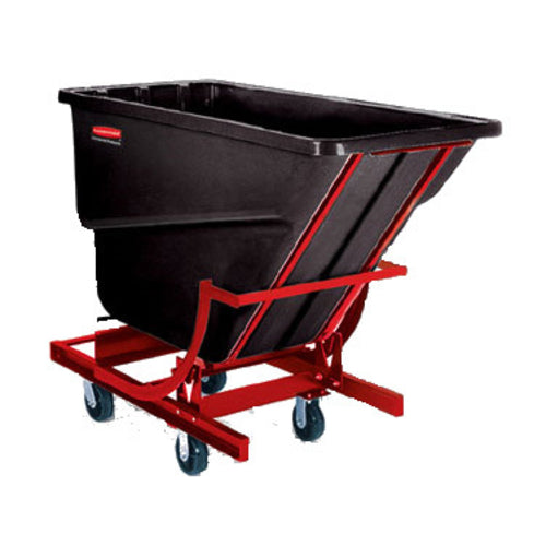 Rubbermaid FG105443 BLA 1/2 cu yd Trash Cart w/ 750 lb Capacity, Black-cityfoodequipment.com