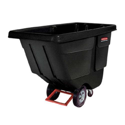 Rubbermaid FG130600BLA 1/2 cu yd Trash Cart w/ 1400 lb Capacity, Black-cityfoodequipment.com