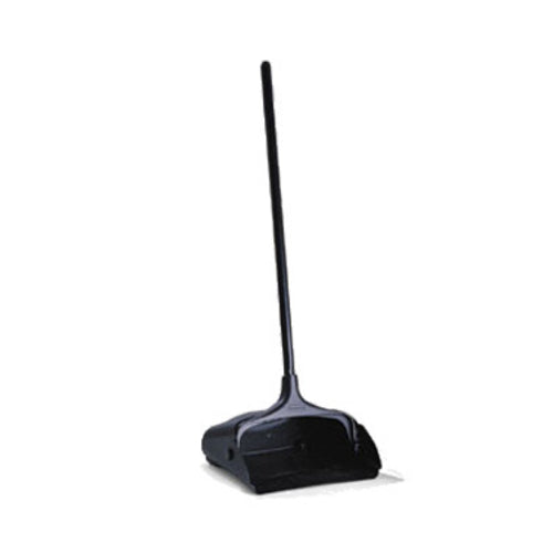 Rubbermaid FG253104BLA Upright Dust Pan - 12 3/4x11 1/4x5" Rear Wheels, Black-cityfoodequipment.com