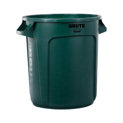 Rubbermaid FG261000DGRN 10 gallon Brute Trash Can - Plastic, Round, Food Rated-cityfoodequipment.com