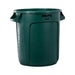 Rubbermaid FG261000DGRN 10 gallon Brute Trash Can - Plastic, Round, Food Rated-cityfoodequipment.com