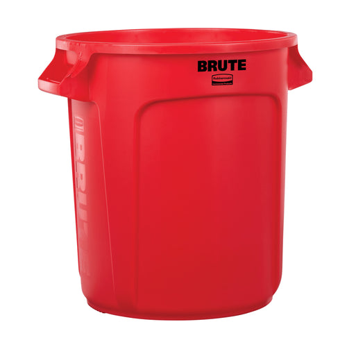 Rubbermaid FG261000RED 10 gallon Brute Trash Can - Plastic, Round, Food Rated-cityfoodequipment.com