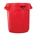 Rubbermaid FG261000RED 10 gallon Brute Trash Can - Plastic, Round, Food Rated-cityfoodequipment.com