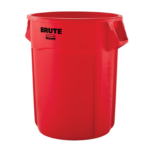 Rubbermaid FG265500RED 55-gallon Brute Trash Can - Plastic, Round, Food Rated-cityfoodequipment.com