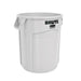 Rubbermaid FG265500WHT 55 gallon Brute Trash Can - Plastic, Round, Food Rated-cityfoodequipment.com