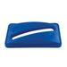 Rubbermaid FG270388BLUE Rectangle Recycling Trash Can Lid - Plastic, Blue-cityfoodequipment.com