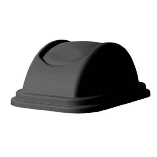 Rubbermaid FG306700BLA Untouchable Domed Lid - 16x11 5/8x7" Black-cityfoodequipment.com