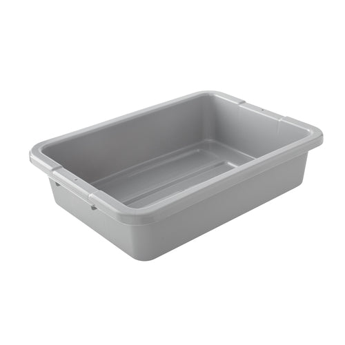 Rubbermaid FG334992GRAY Bus/Utility Box - (Bulk Pack) 20x15x5" Gray-cityfoodequipment.com