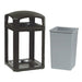 Rubbermaid FG397000 BLA 35 gal Landmark Series Container - 26x26x40" Dome Top Frame, Black-cityfoodequipment.com