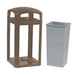 Rubbermaid FG397500 SBLE 50 gal Landmark Series Container - 26x26x46 1/2" Dome Top Frame, Sable-cityfoodequipment.com