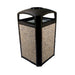 Rubbermaid FG397501 BLA 50 gal Landmark Series Container - 26x26x46 1/2" Dome Top Frame, Ashtray, Black-cityfoodequipment.com