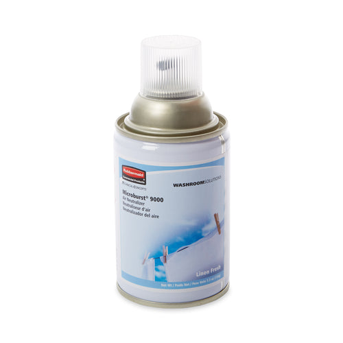 Rubbermaid FG4012441 5 1/4 Oz Microburst® 9000 Aerosol Air Neutralizer Refill, Linen Fresh-cityfoodequipment.com