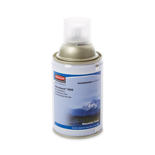 Rubbermaid FG4012461 5 1/4 Oz Microburst® 9000 Aerosol Air Neutralizer Refill, Mountain Peaks-cityfoodequipment.com
