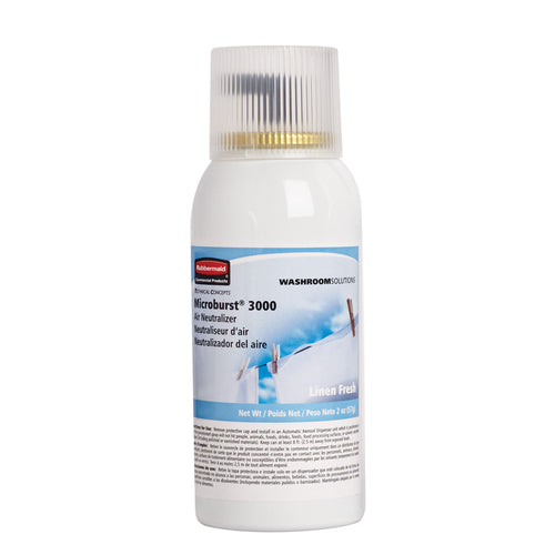 Rubbermaid FG4012551 2 oz Microburst? 3000 Aerosol Air Neutralizer Refill, Linen Fresh-cityfoodequipment.com