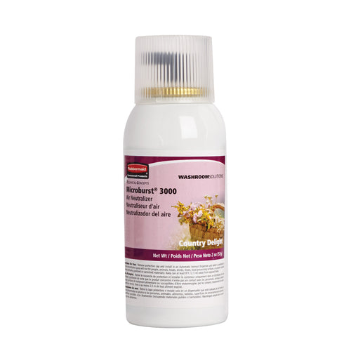 Rubbermaid FG4012591 2 Oz Microburst® 3000 Aerosol Air Neutralizer Refill, Country Delight-cityfoodequipment.com