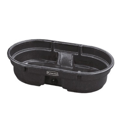 Rubbermaid FG424300 BLA 50 gal Stock Tank - Oval, Structural Foam-cityfoodequipment.com