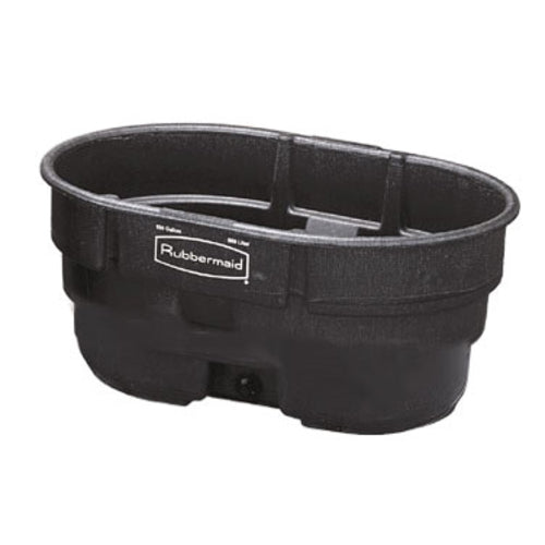 Rubbermaid FG424500 BLA 150 gal Stock Tank - Oval, Structural Foam-cityfoodequipment.com