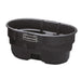 Rubbermaid FG424500 BLA 150 gal Stock Tank - Oval, Structural Foam-cityfoodequipment.com