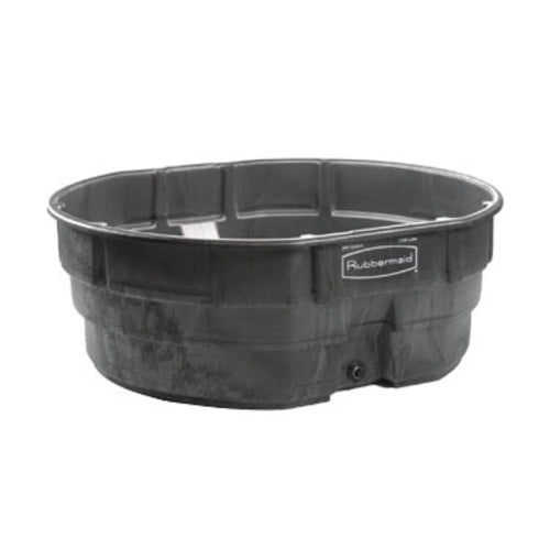 Rubbermaid FG424700 BLA 300 gal Stock Tank - Oval, Structural Foam-cityfoodequipment.com