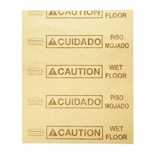 Rubbermaid FG425200 YEL Over-The-Spill® Station Pads - 20" X 16 1/2", Yellow-cityfoodequipment.com