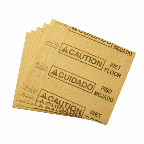 Rubbermaid FG425300 YEL Over-the-Spill Station Pads - 16 1/2x14" Yellow-cityfoodequipment.com