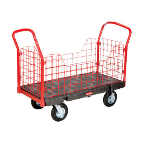 Rubbermaid FG448600BLA 2000 lb Platform Truck w/ Tie Downs, 48"L x 24"W-cityfoodequipment.com