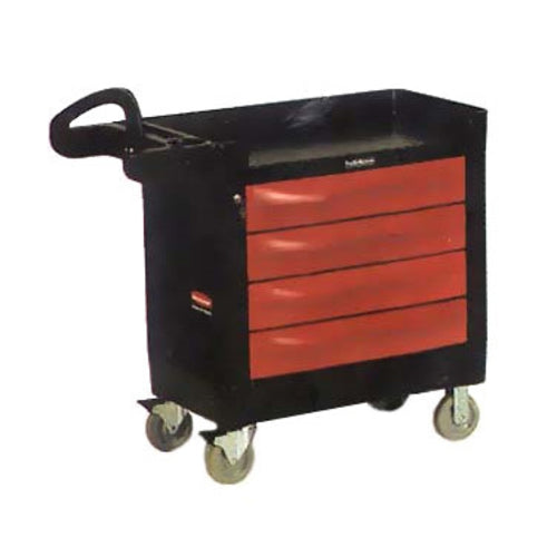 Rubbermaid FG451388 BLA Maintenance Cart w/ 500 lb Capacity, Black-cityfoodequipment.com
