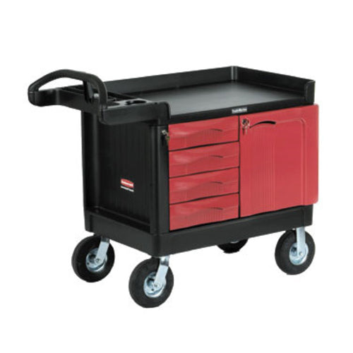 Rubbermaid FG453388 BLA Maintenance Cart w/ 750 lb Capacity, Black-cityfoodequipment.com
