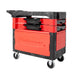 Rubbermaid FG618088 BLA 2 Level Polymer Utility Cart w/ 330 lb Capacity, Flat Ledges-cityfoodequipment.com