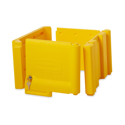 Rubbermaid FG618100YEL Locking Cabinet for Janitor Cart 6173 & 6173 02-cityfoodequipment.com