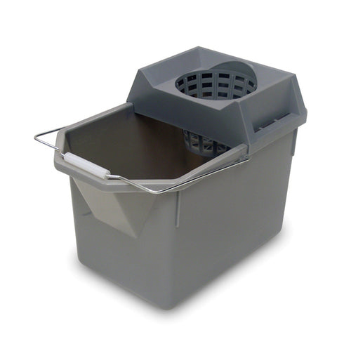 Rubbermaid FG619400 STL 15 qt Mop/Pail Strainer Combo - Plastic/Steel-cityfoodequipment.com