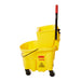 Rubbermaid FG748000YEL 26 qt WaveBrake Mop Bucket Combo - Side Press Wringer, Plastic, Yellow-cityfoodequipment.com