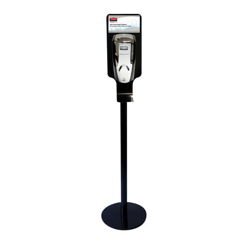 Rubbermaid FG750824 Hand Sanitizing Station - Metal Stand, Black-cityfoodequipment.com