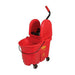 Rubbermaid FG757888 RED 35 qt WaveBrake Mop Bucket Combo - Down Press Wringer, Plastic, Red-cityfoodequipment.com