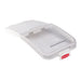 Rubbermaid FG9F7800CLR Prosave® Ingredient Bin Lid With 32 Oz Scoop - 29x14 1/2" Clear-cityfoodequipment.com