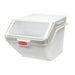 Rubbermaid FG9G5800 WHT Prosave® Safety Storage Bin With Scoop - 12.63 Gallon Capacity, White-cityfoodequipment.com