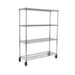 Rubbermaid FG9G8000CHRM 50" NSF 4-Tier Chrome Wire Shelf Kit - Mobile, 18"W, 67"H-cityfoodequipment.com