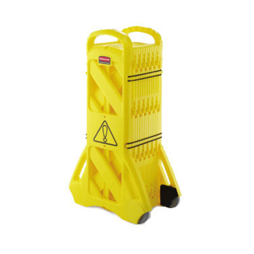 Rubbermaid FG9S1100 YEL Mobile Barrier - Yellow-cityfoodequipment.com