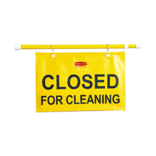 Rubbermaid FG9S1500 YEL Closed for Cleaning Sign - Yellow-cityfoodequipment.com