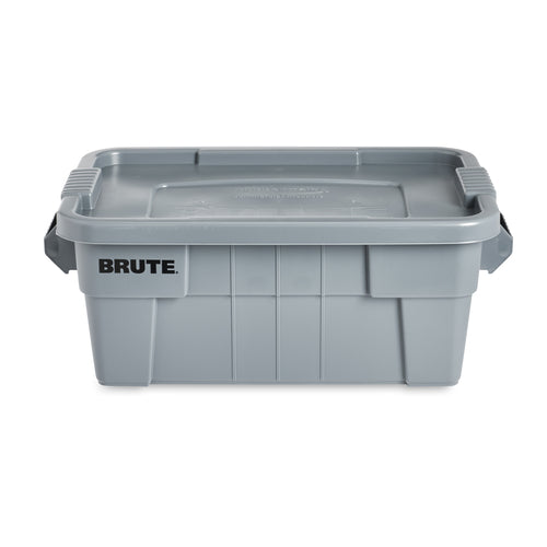 Rubbermaid FG9S3000 GRAY BRUTE® Bus Box W/ Lid - 27 9/10" X 16 1/2" X 10 7/10" , Gray-cityfoodequipment.com