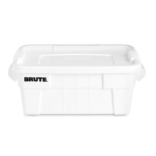 Rubbermaid FG9S3000 WHT BRUTE® Bus Box W/ Lid - 27 9/10" X 16 1/2" X 10 7/10" , White-cityfoodequipment.com