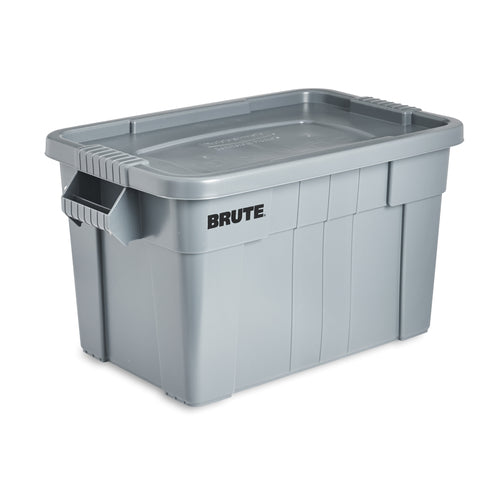 Rubbermaid FG9S3100 GRAY BRUTE® Bus Box W/ Lid - 27 9/10" X 17 2/5" X 15", Gray-cityfoodequipment.com